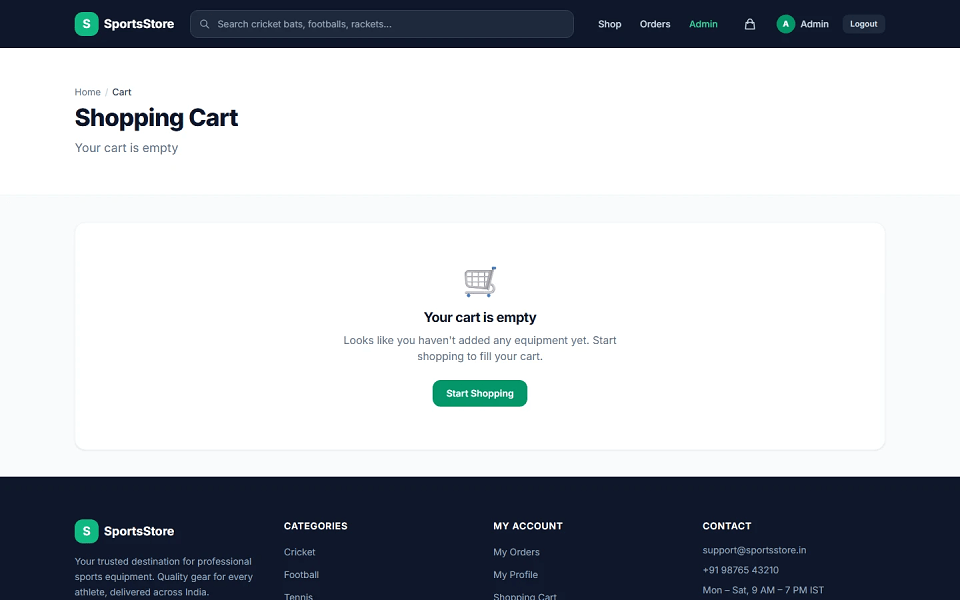 Sports Equipment E-Commerce Platform Final Year Project preview