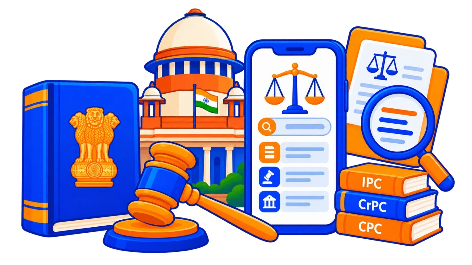 Indian Legal System Reference App Final Year Project zoomed preview