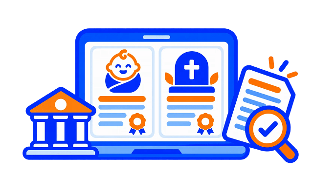 Online Birth and Death Certificate System in PHP related source code preview